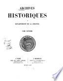 Archives historiques du Département de la Gironde