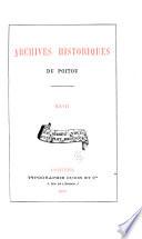 Archives historiques du Poitou