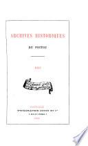 Archives Historiques du Poitou