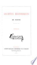 Archives historiques du Poitou