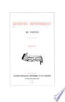 Archives historiques du Poitou
