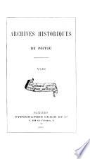 Archives historiques du Poitou