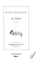Archives historiques du Poitou