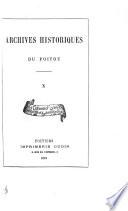 Archives historiques du Poitou