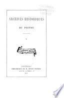 Archives historiques du Poitou