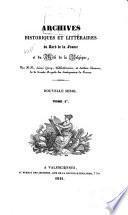 Archives historiques et littéraires du nord de la France, et du midi de la Belgique