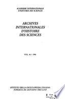 Archives Internationales D'histoire Des Sciences