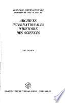 Archives Internationales D'histoire Des Sciences