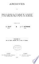 Archives Internationales de Pharmacodynamie Et de Therapie