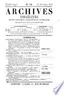 Archives israélites