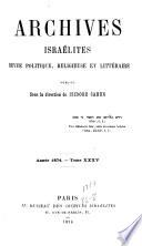Archives israélites
