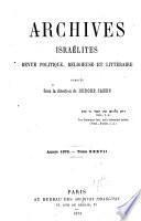 Archives israélites