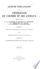 Archives ne(erlandaises de physiologie de l'homme et des animaux