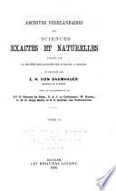 Archives néerlandaises des sciences exactes et naturelles