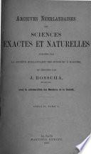Archives néerlandaises des sciences exactes et naturelles