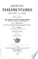 Archives parlementaires de 1787 à 1860