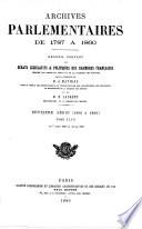 Archives parlementaires de 1787 à 1860