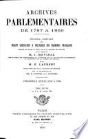 Archives parlementaires de 1787 à 1860