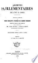 Archives parlementaires de 1787 à 1860