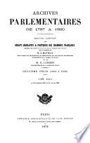 Archives parlementaires de 1787 à 1860