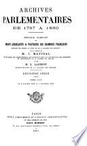Archives parlementaires de 1787 à 1860