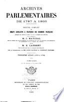 Archives parlementaires de 1787 à 1860