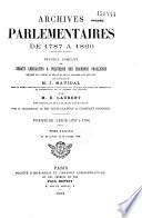 Archives parlementaires de 1787 à 1860
