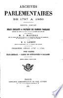 Archives parlementaires de 1787 à 1860