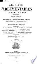 Archives parlementaires de 1787 à 1860