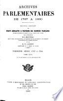 Archives parlementaires de 1787 à 1860