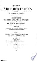 Archives parlementaires de 1787 à 1860