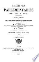 Archives parlementaires de 1787 à 1860