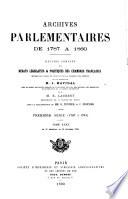 Archives parlementaires de 1787 à 1860