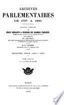 Archives parlementaires de 1787 à 1860