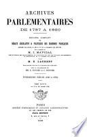 Archives parlementaires de 1787 à 1860