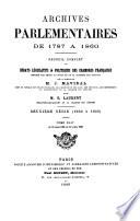 Archives parlementaires de 1787 à 1860