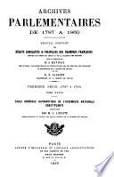 Archives parlementaires de 1787 á 1860