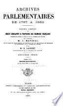 Archives parlementaires de 1787 à 1860