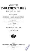 Archives parlementaires de 1787 à 1860