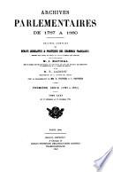 Archives parlementaires de 1787 à 1860
