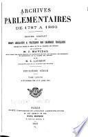 Archives parlementaires de 1787 à 1860