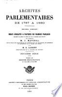 Archives parlementaires de 1787 à 1860