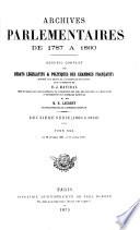 Archives parlementaires de 1787 à 1860