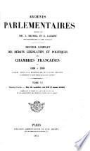 Archives parlementaires de 1787 à 1860