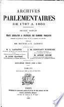 Archives parlementaires de 1787 à 1860