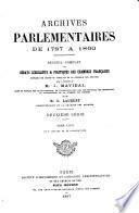 Archives parlementaires de 1787 à 1860
