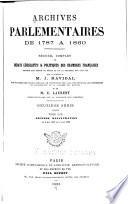 Archives parlementaires de 1787 à 1860