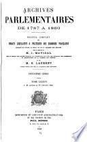 Archives parlementaires de 1787 à 1860