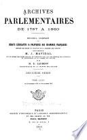 Archives parlementaires de 1787 à 1860