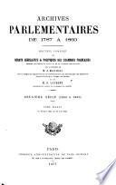 Archives parlementaires de 1787 à 1860
